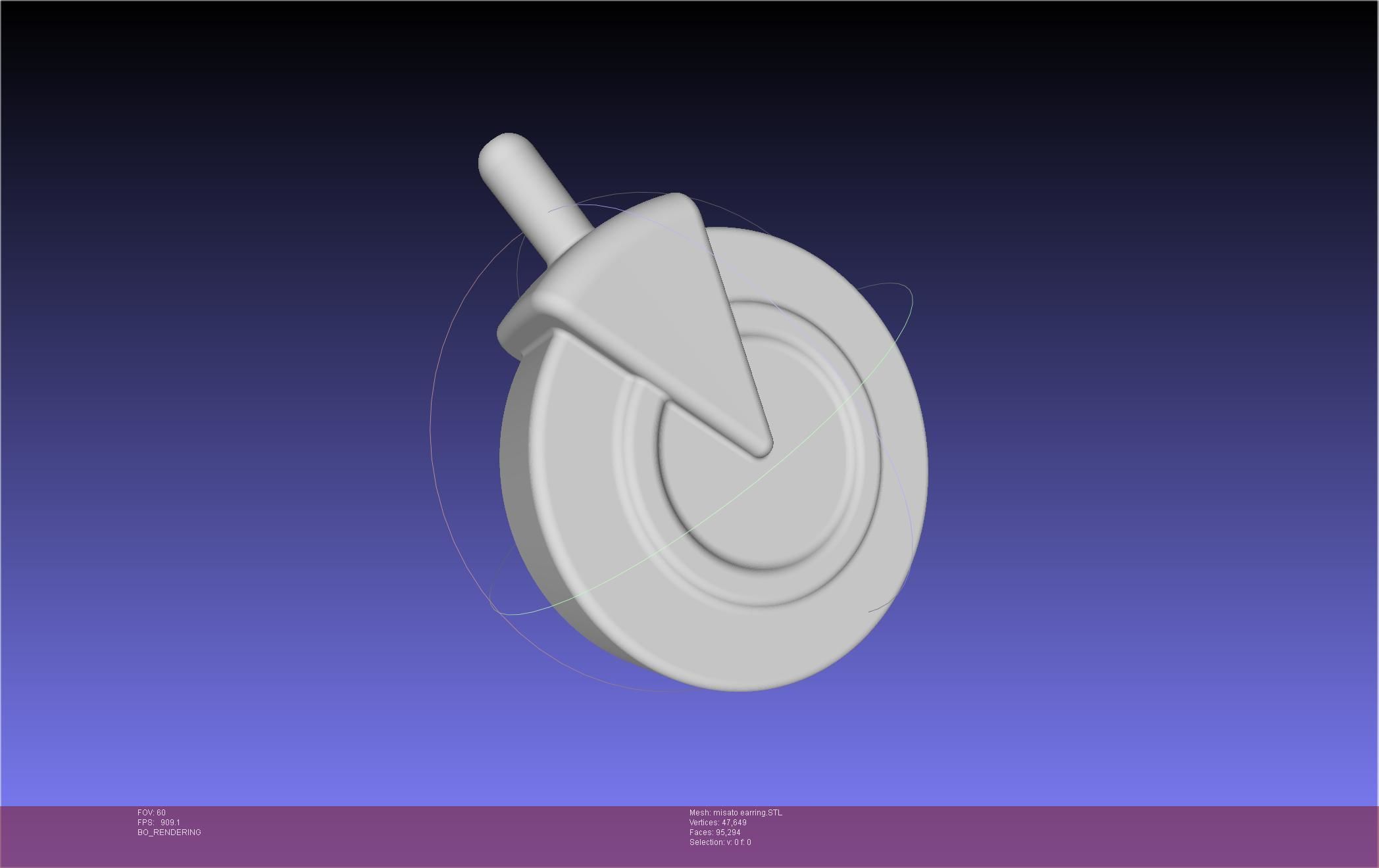 Evangelion Misato Earring 3D print model_29