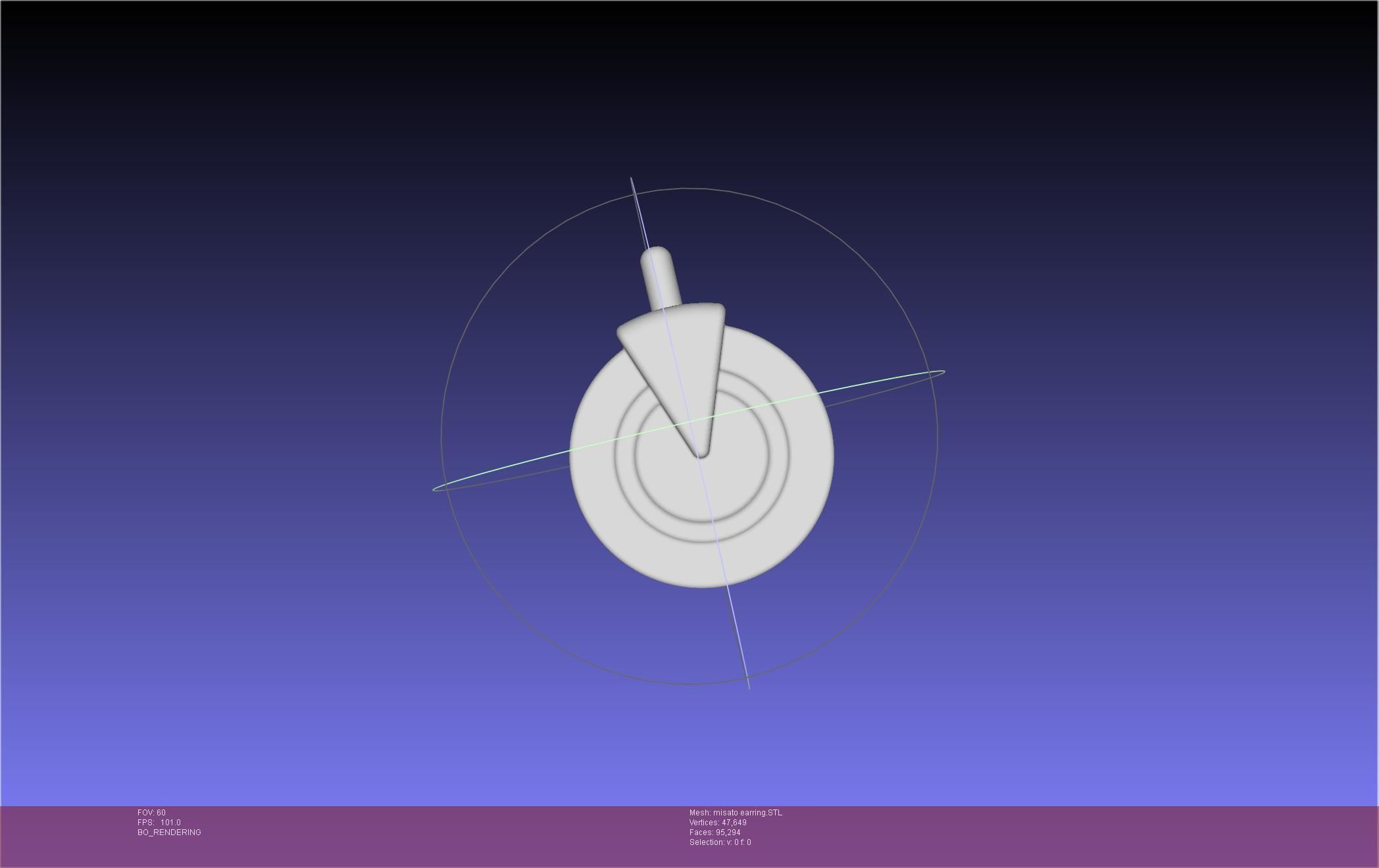 Evangelion Misato Earring 3D print model_2