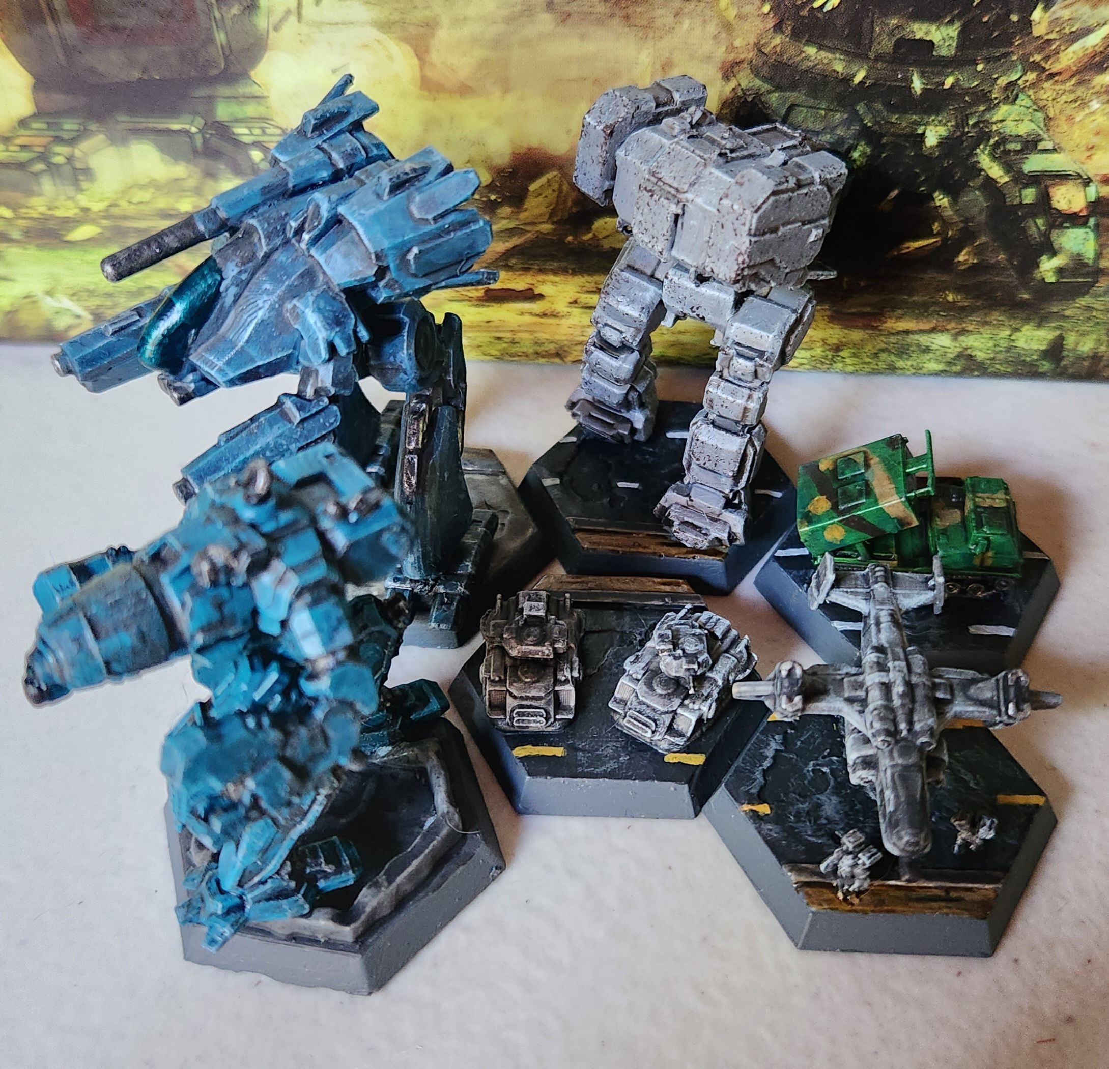 Battletech 3D Hex Bases Variety Pack 3D print model_1