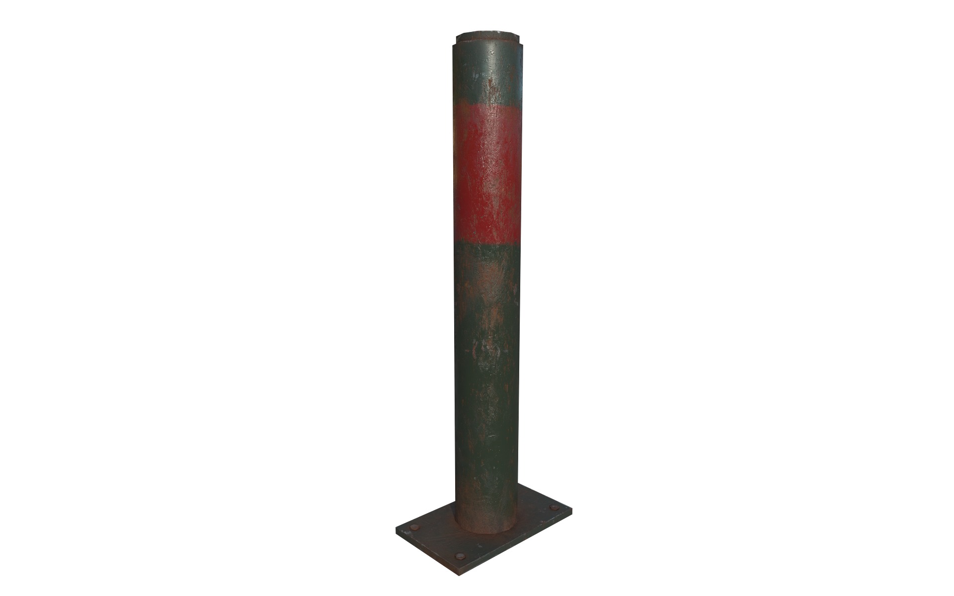 Post Barrier 3D model_4