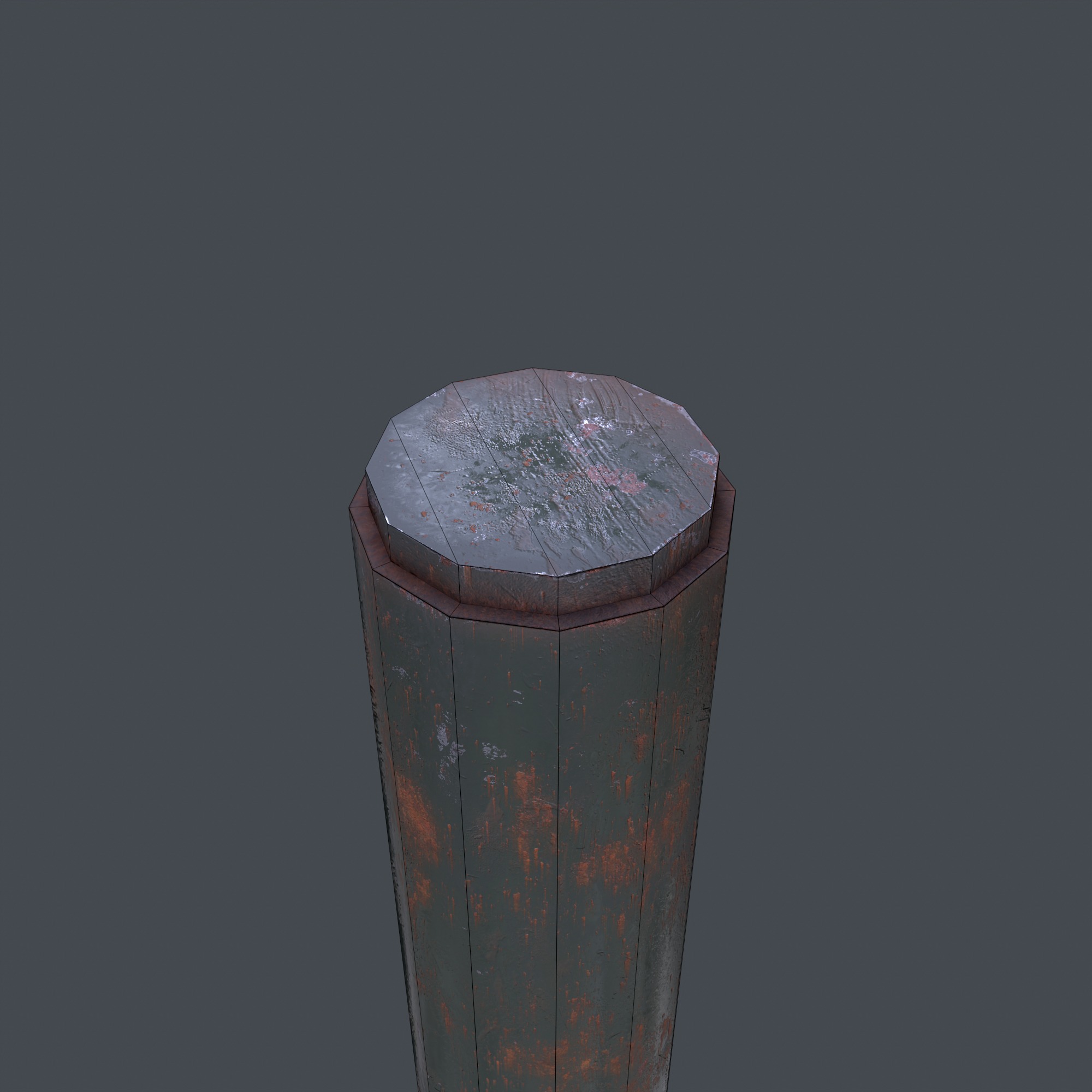 Post Barrier 3D model_8