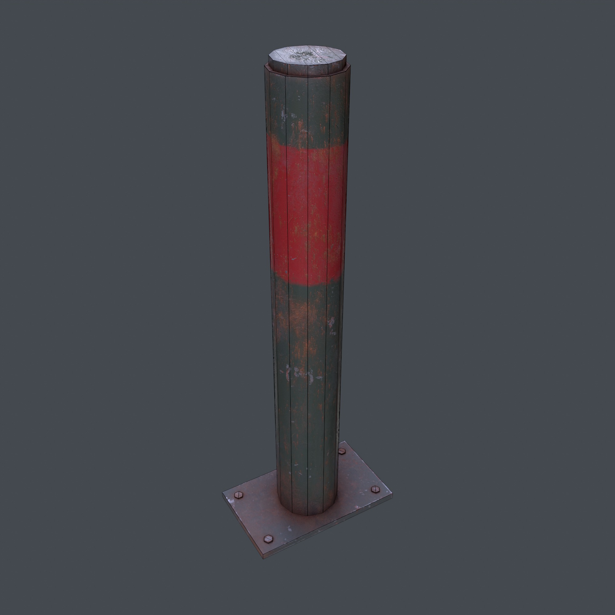 Post Barrier 3D model_6