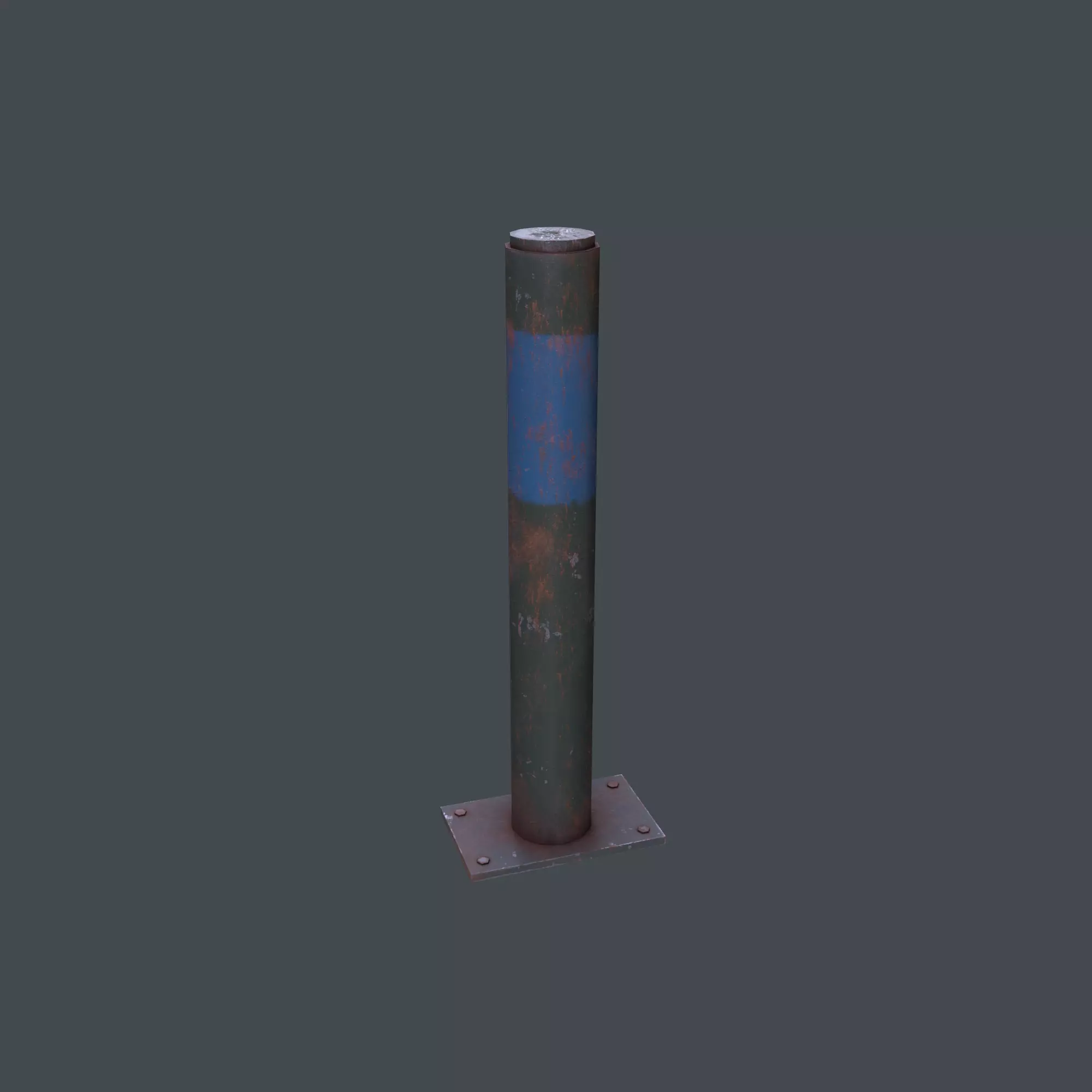 Post Barrier Barricade 3D model_0
