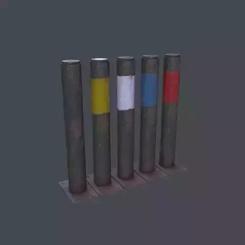 Post Barrier Barricade 3D Model Collection