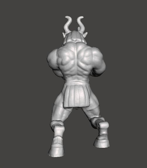 MINOTON BRONZE MINOTAUR MINIATURE MODEL FOR FANTASY GAMES RPG 3D print model_7