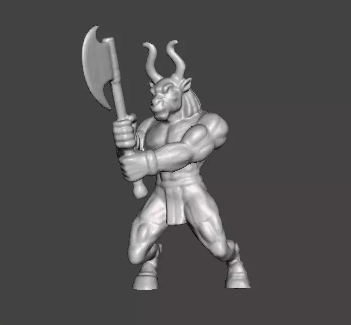 MINOTON BRONZE MINOTAUR MINIATURE MODEL FOR FANTASY GAMES RPG 3D print model_0