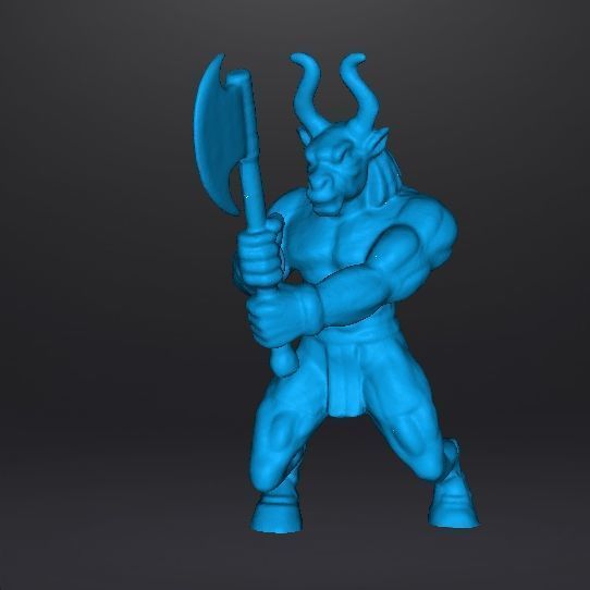 MINOTON BRONZE MINOTAUR MINIATURE MODEL FOR FANTASY GAMES RPG 3D print model_9