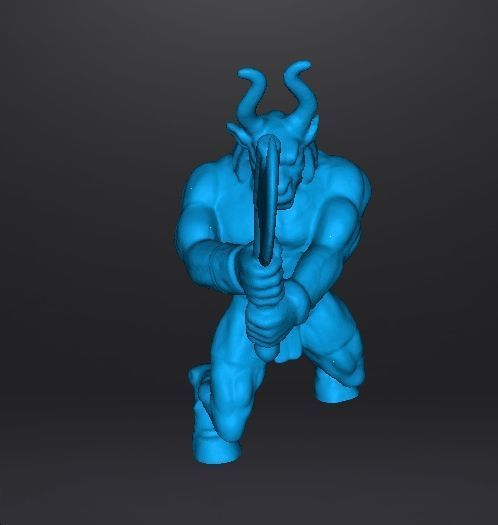 MINOTON BRONZE MINOTAUR MINIATURE MODEL FOR FANTASY GAMES RPG 3D print model_11