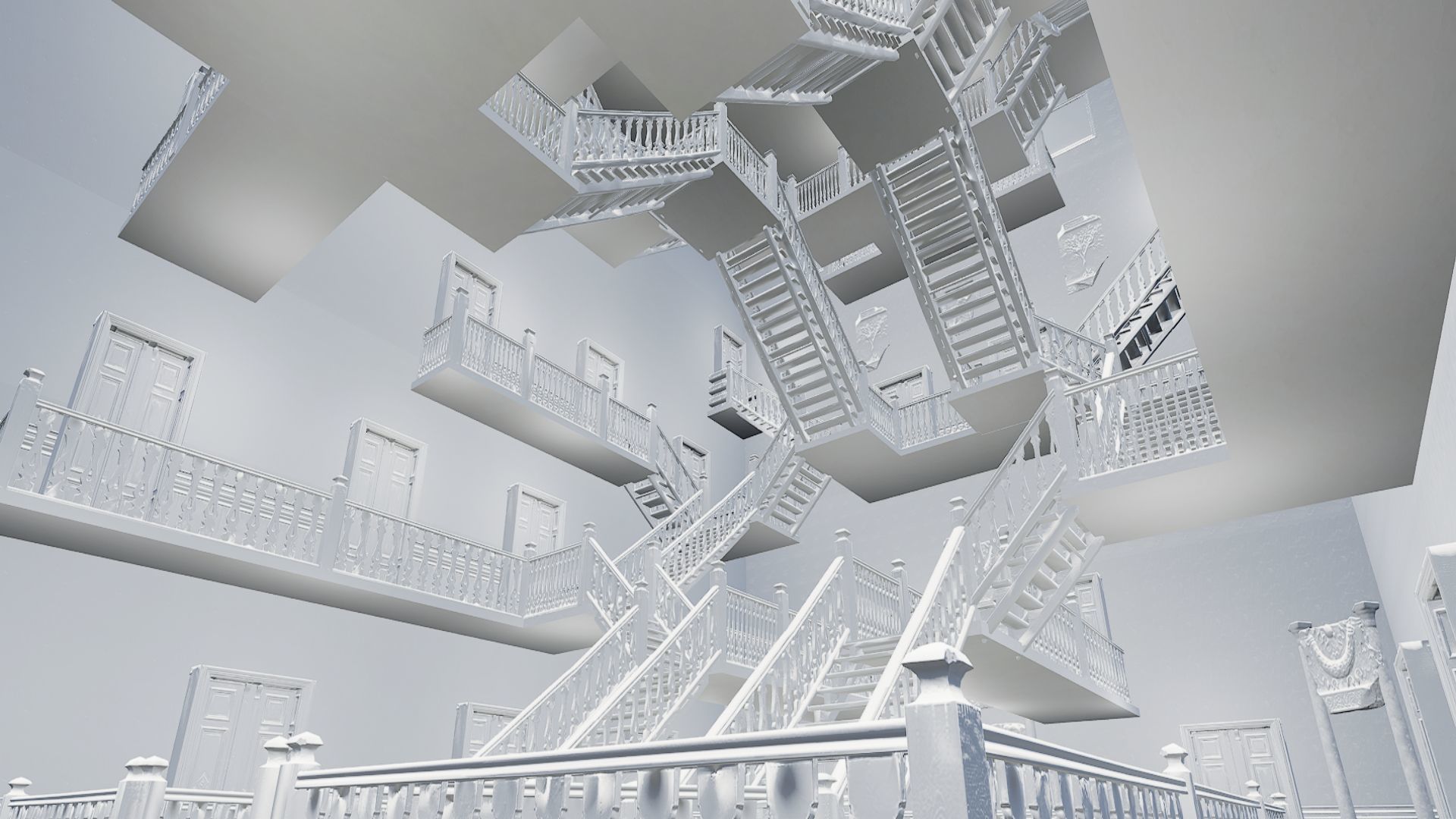 Victorian Elite Hotel 10 Storey 3D model_20