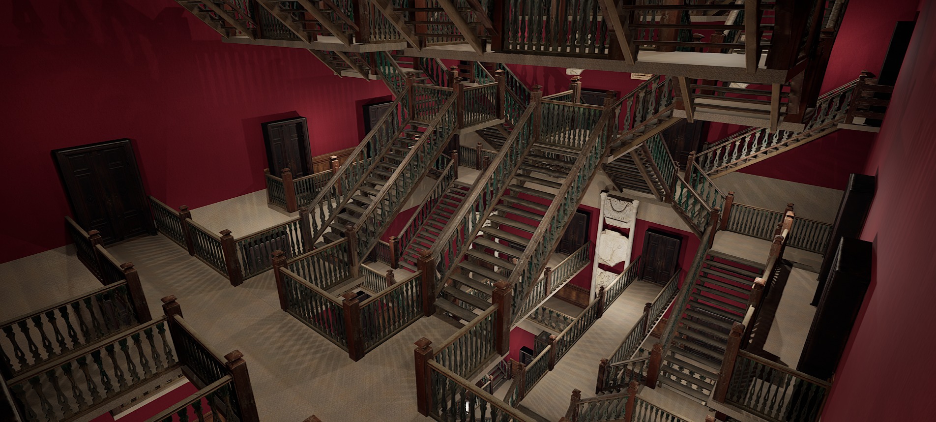 Victorian Elite Hotel 10 Storey 3D model_50