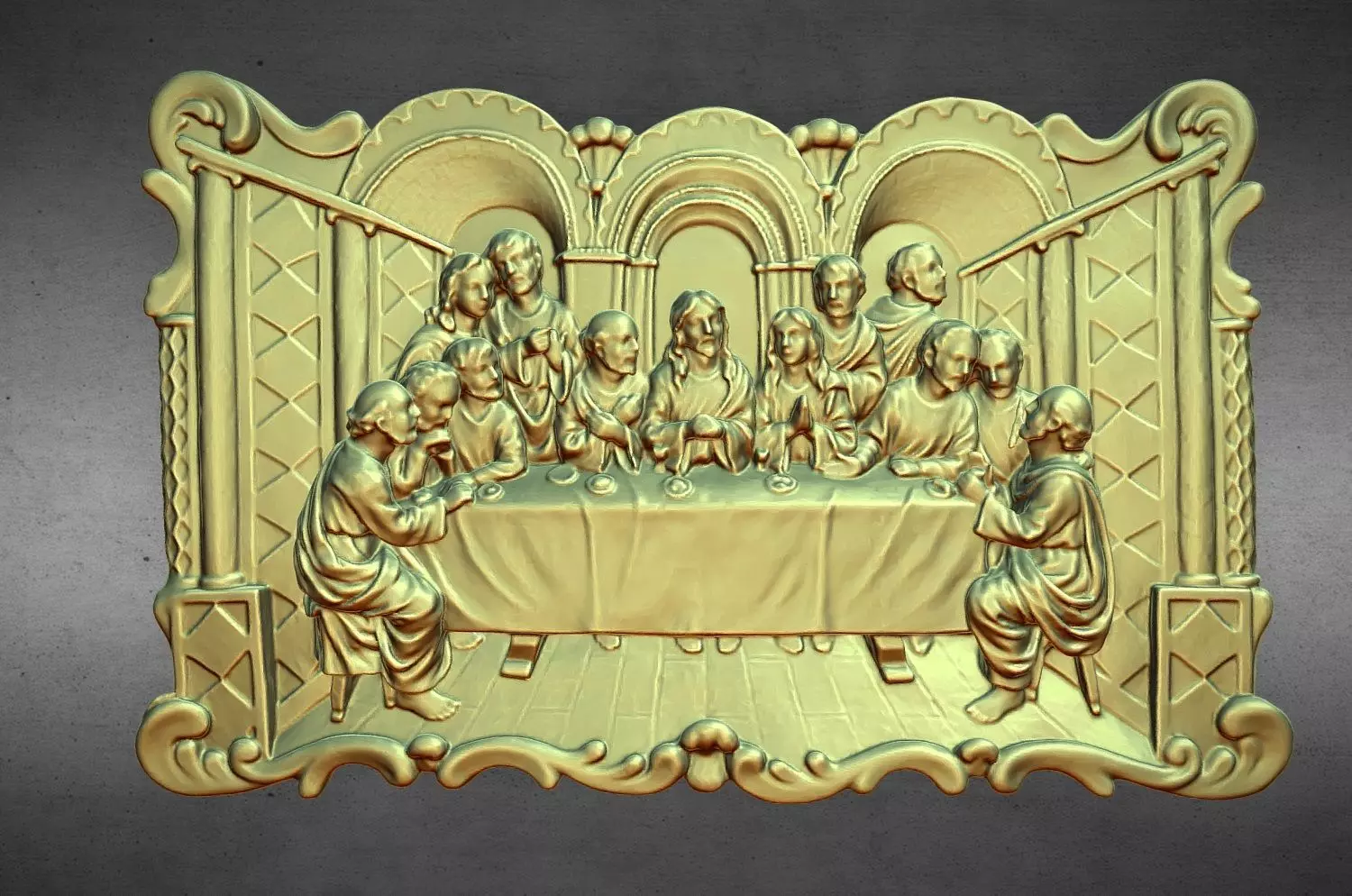 the last supper portrait 3D print model