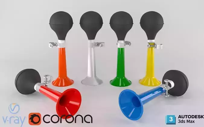 AIR HORN BICYCLE HORN 3D MODEL