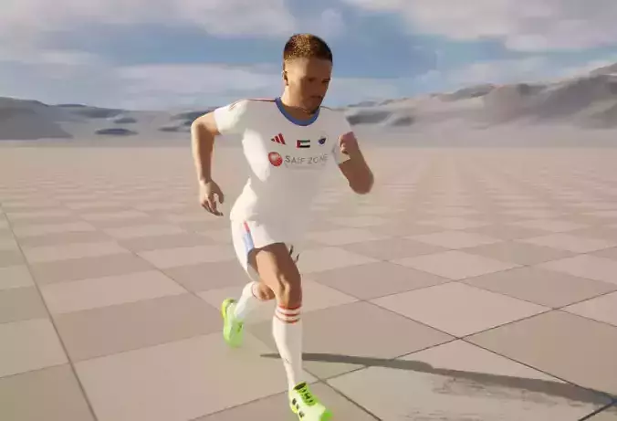 Miralem Pjanic PBR animated  Low-poly 3D model