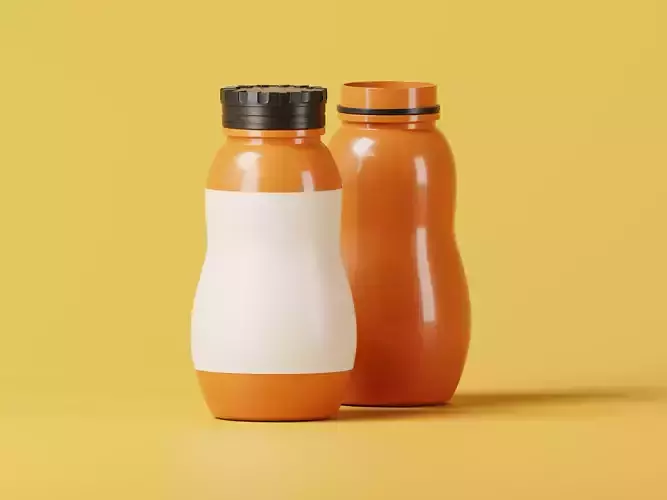 Liquid Food Product Bottle 3D Model