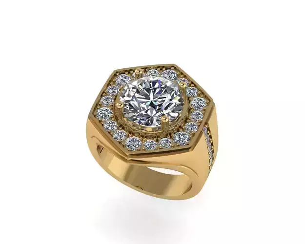 Men diamond ring 3d render - big version