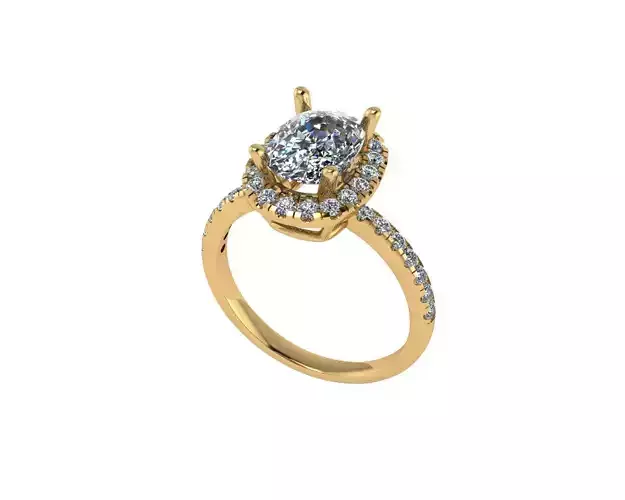 Women diamond ring 3d render