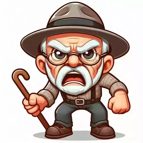 Old man angry