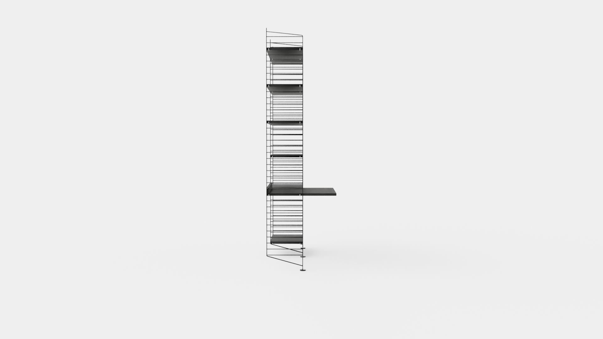Workspace Shelf Low-poly 3D model_2