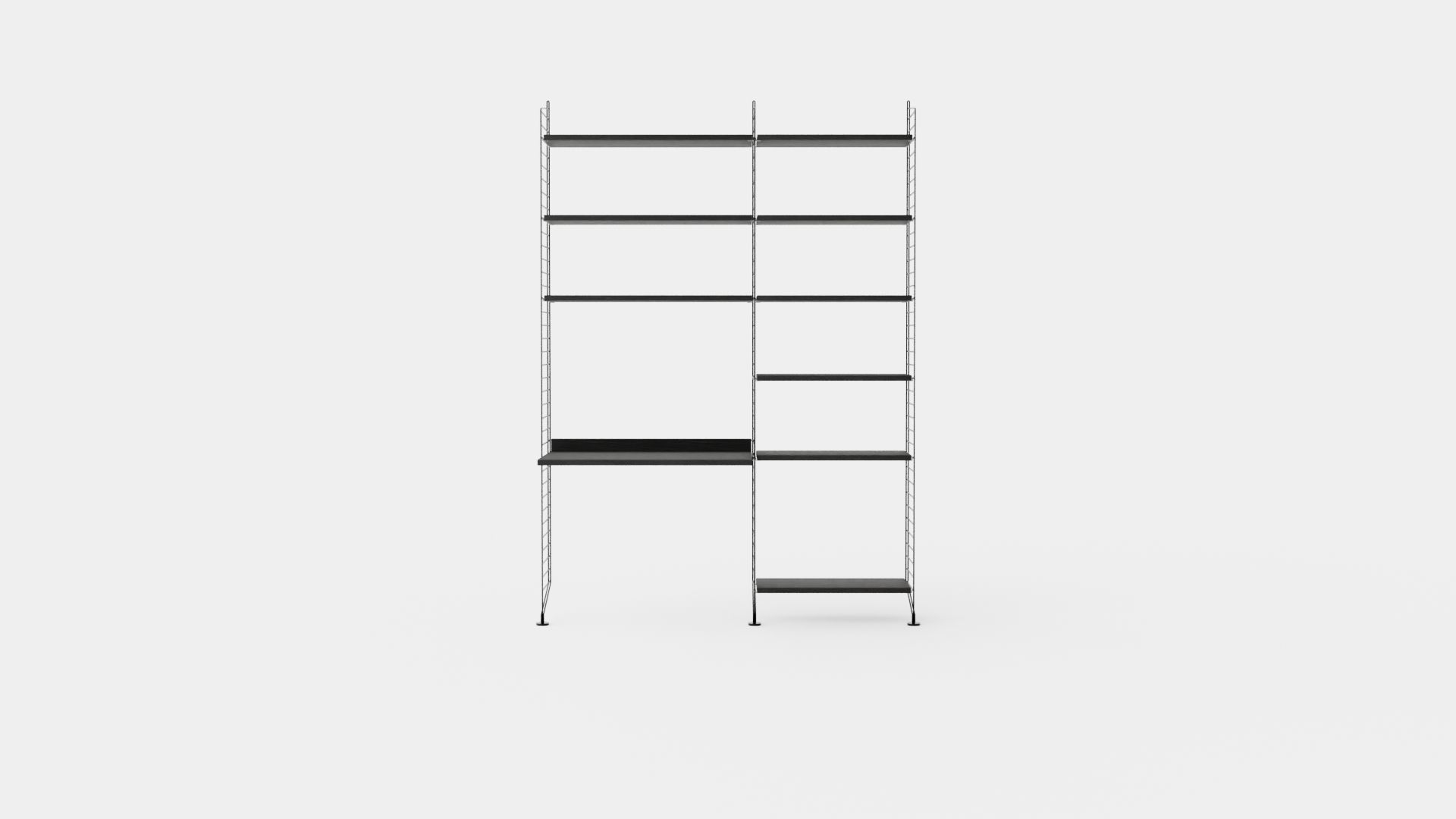 Workspace Shelf Low-poly 3D model_1