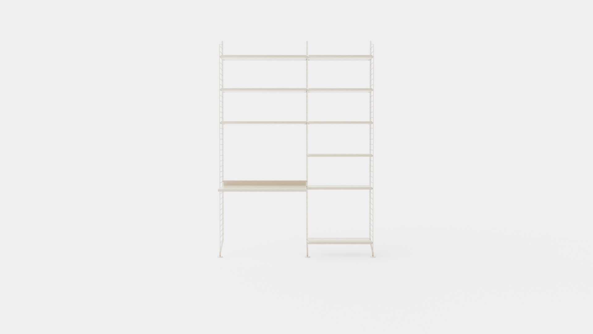 Workspace Shelf Low-poly 3D model_1