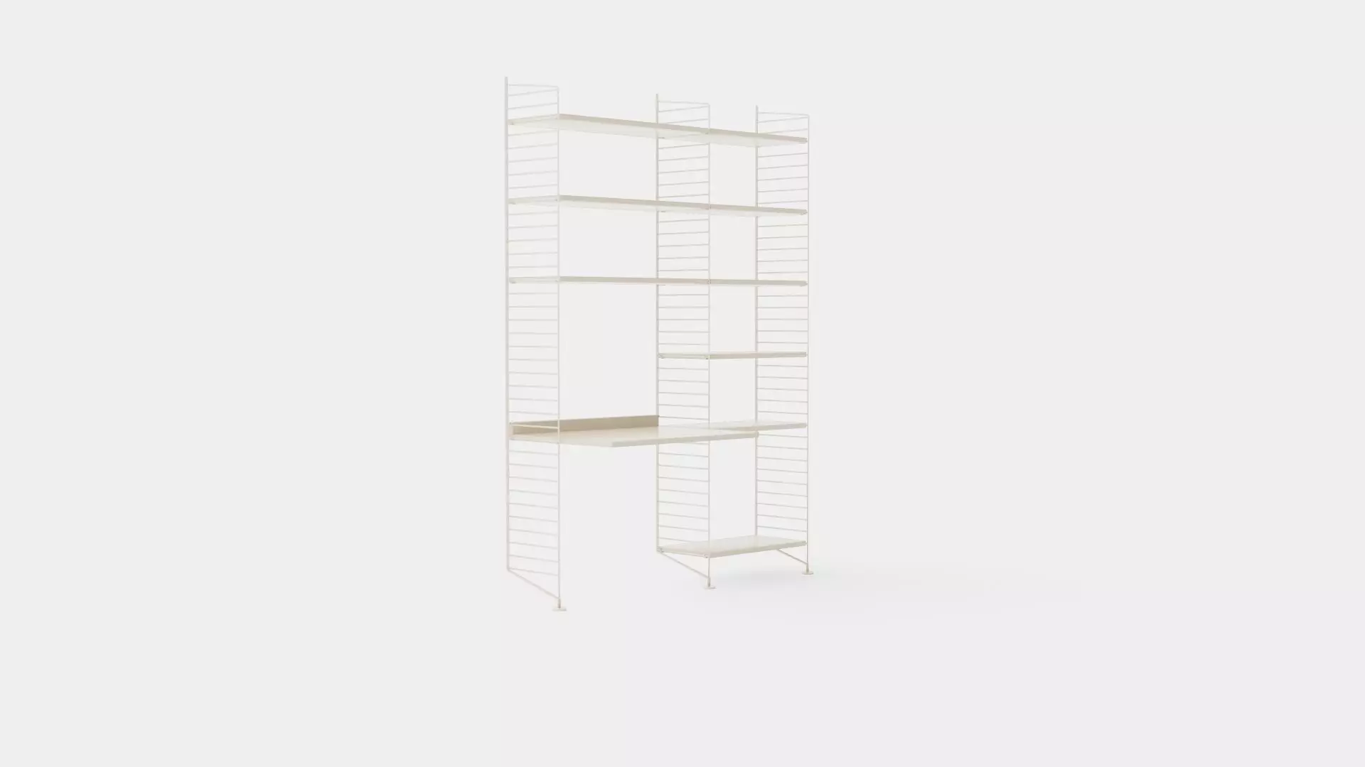 Workspace Shelf Low-poly 3D model_0
