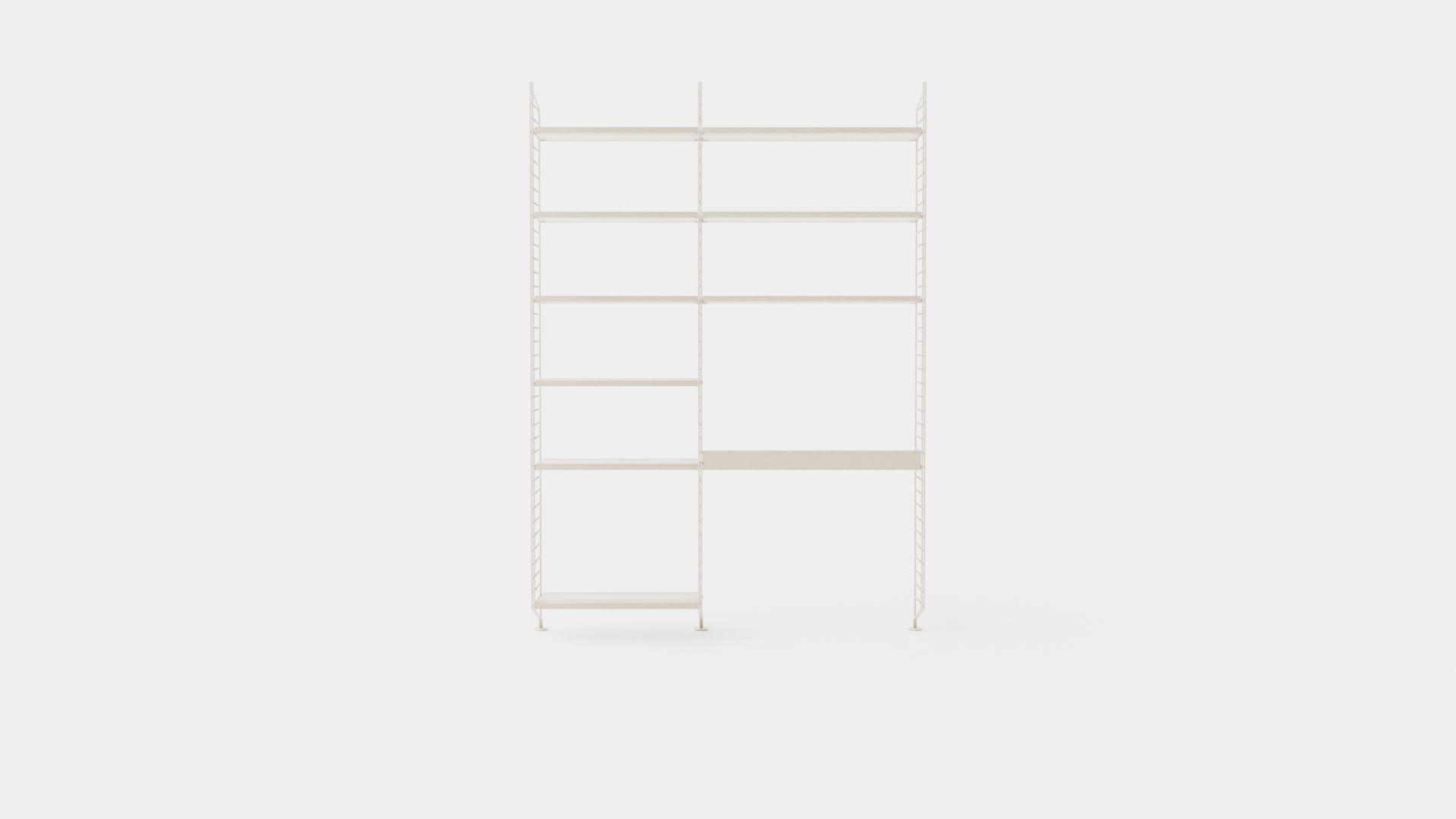 Workspace Shelf Low-poly 3D model_4