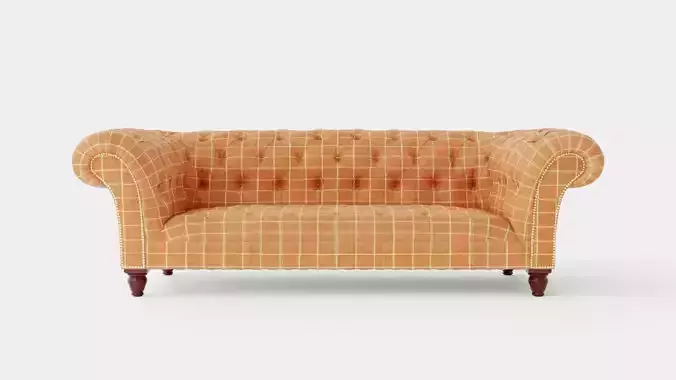 Chesterfield Sofa Low-poly 3D model