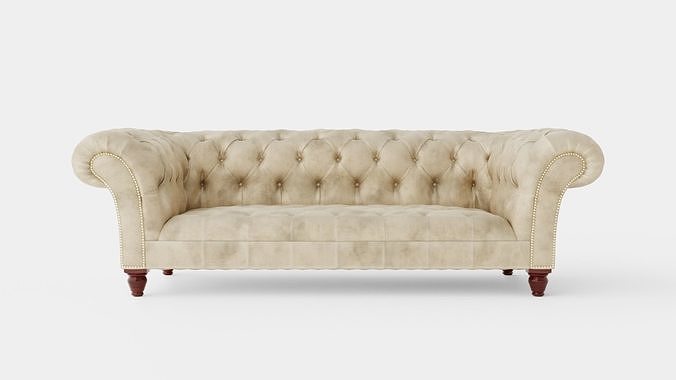Chesterfield Sofa Low-poly 3D model