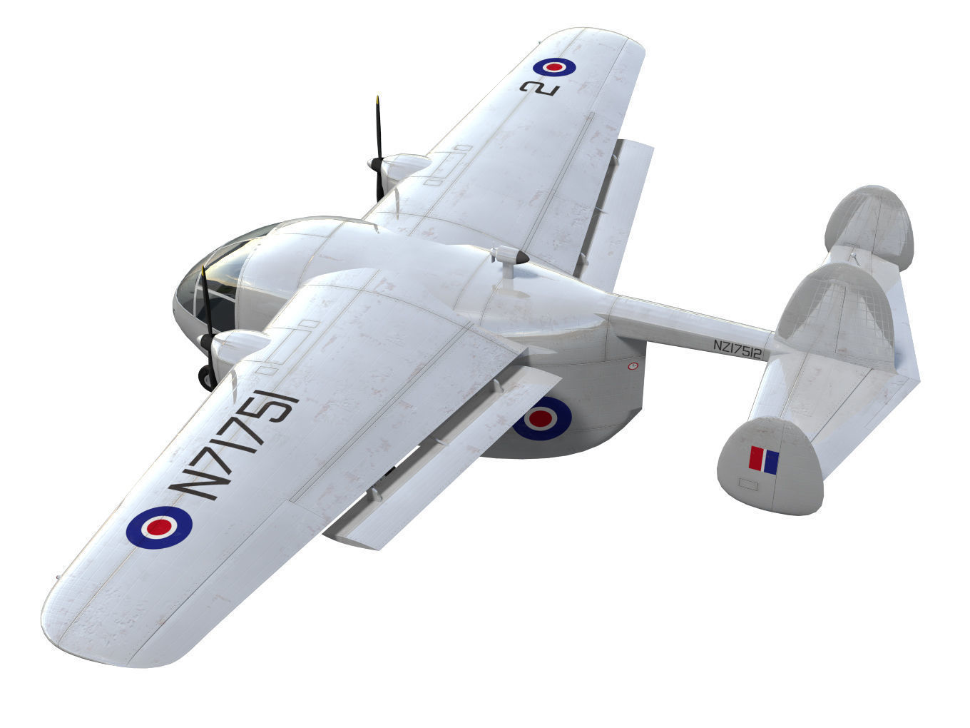 Miles Aerovan 3D model_1