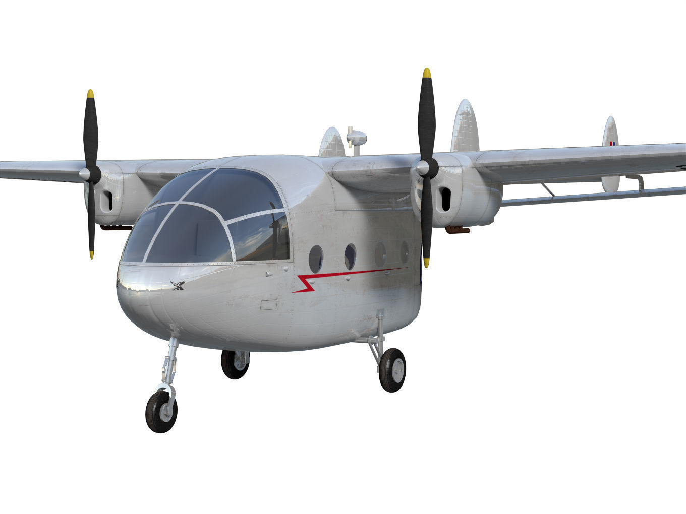 Miles Aerovan 3D model_4