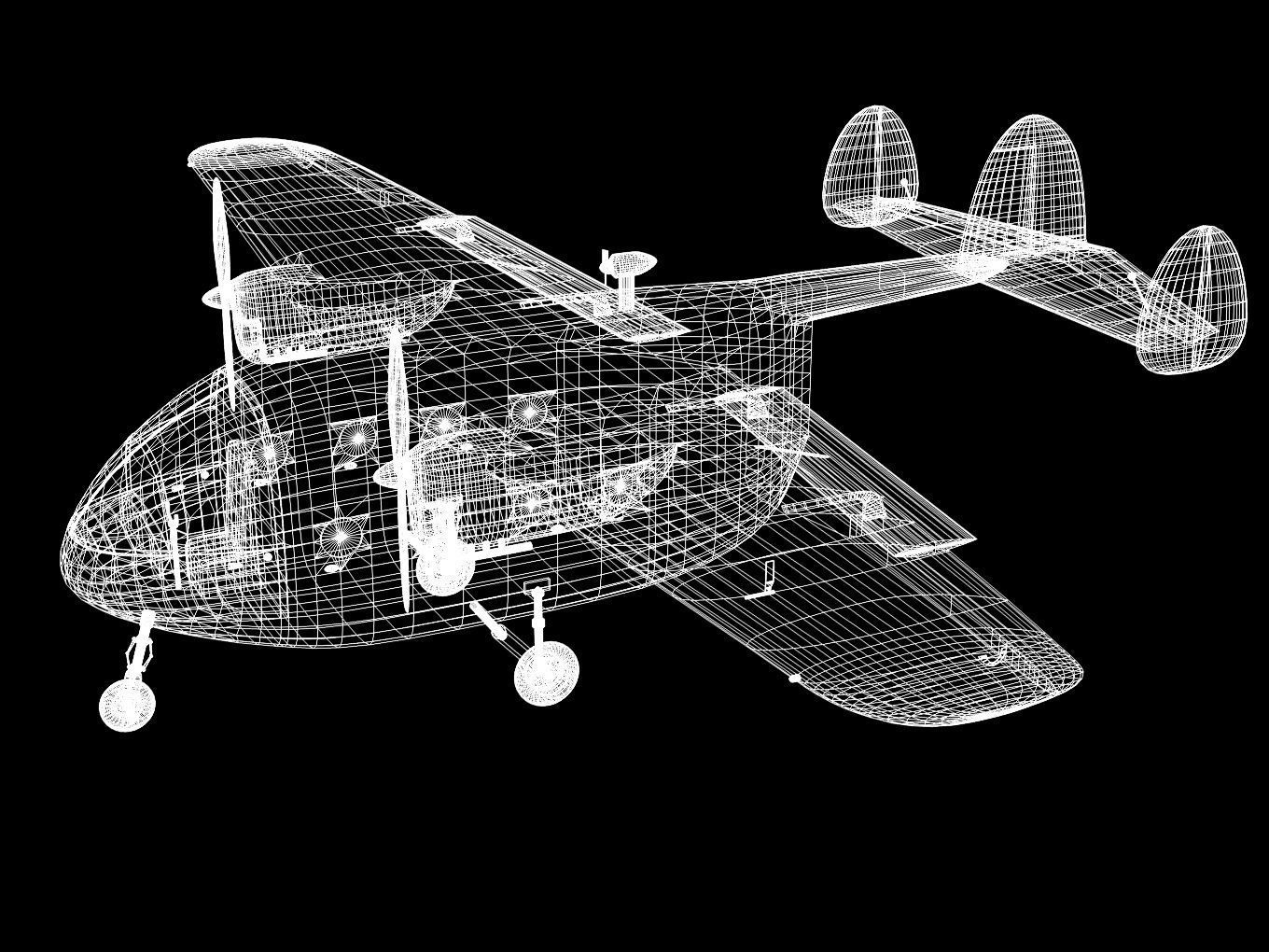 Miles Aerovan 3D model_10