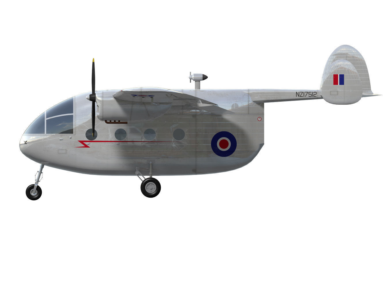 Miles Aerovan 3D model_6