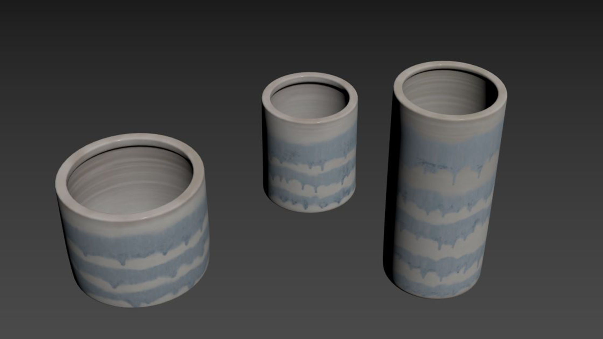 Light Sky Blue or White Vase 3D model_5
