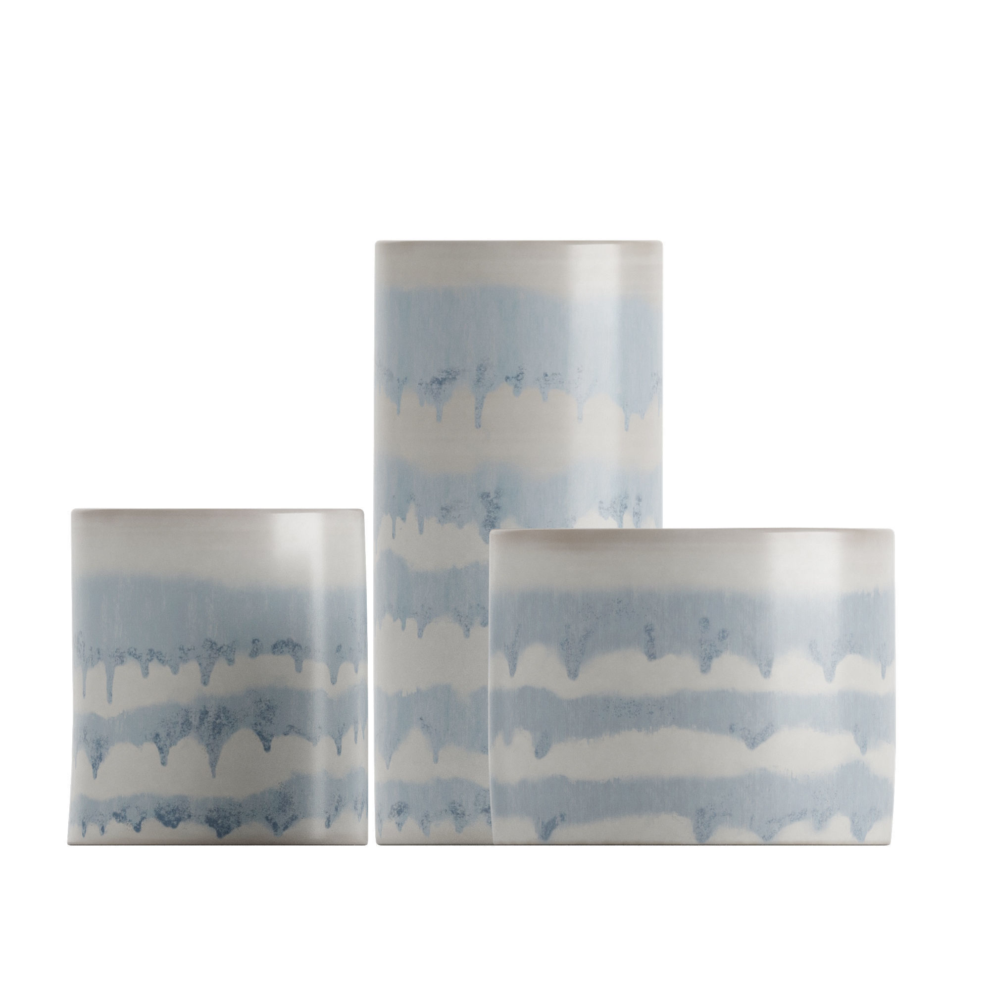 Light Sky Blue or White Vase 3D model_2