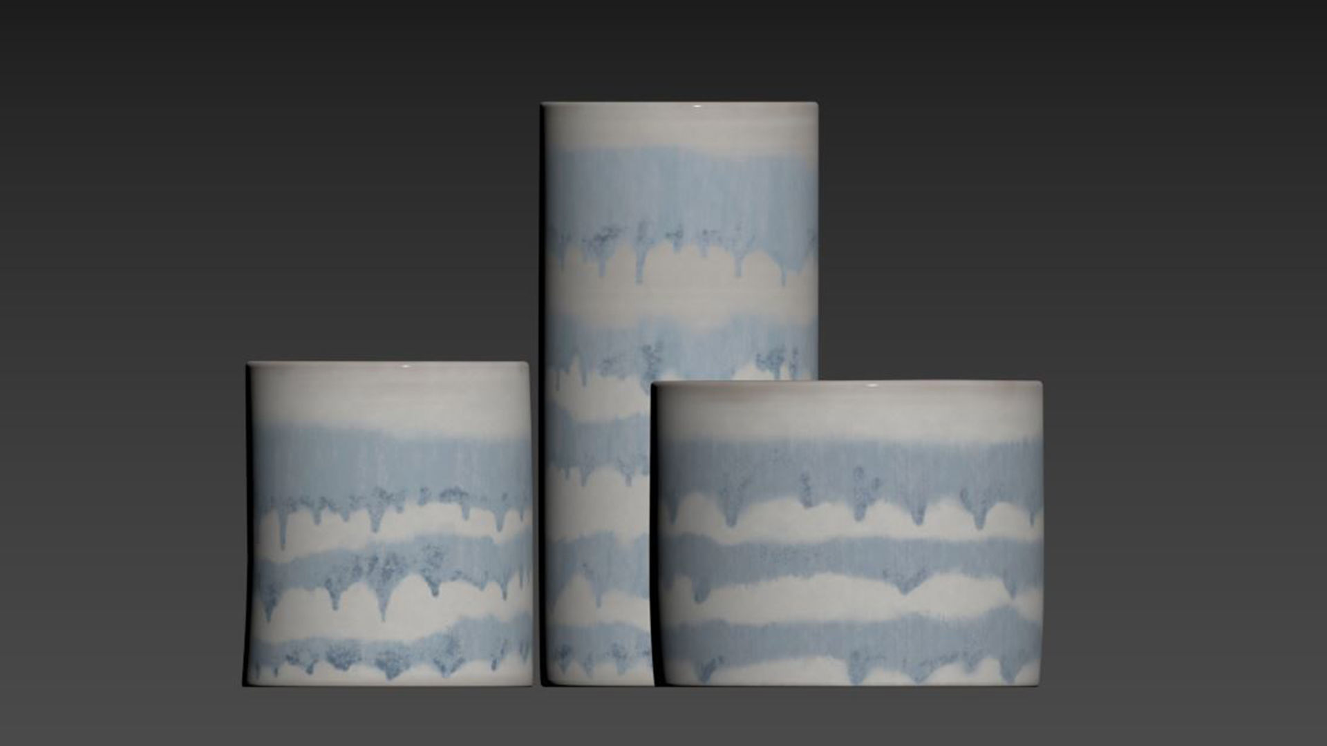 Light Sky Blue or White Vase 3D model_4