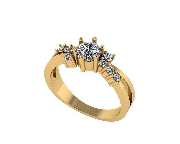 Women diamond ring 3d render 3D print model