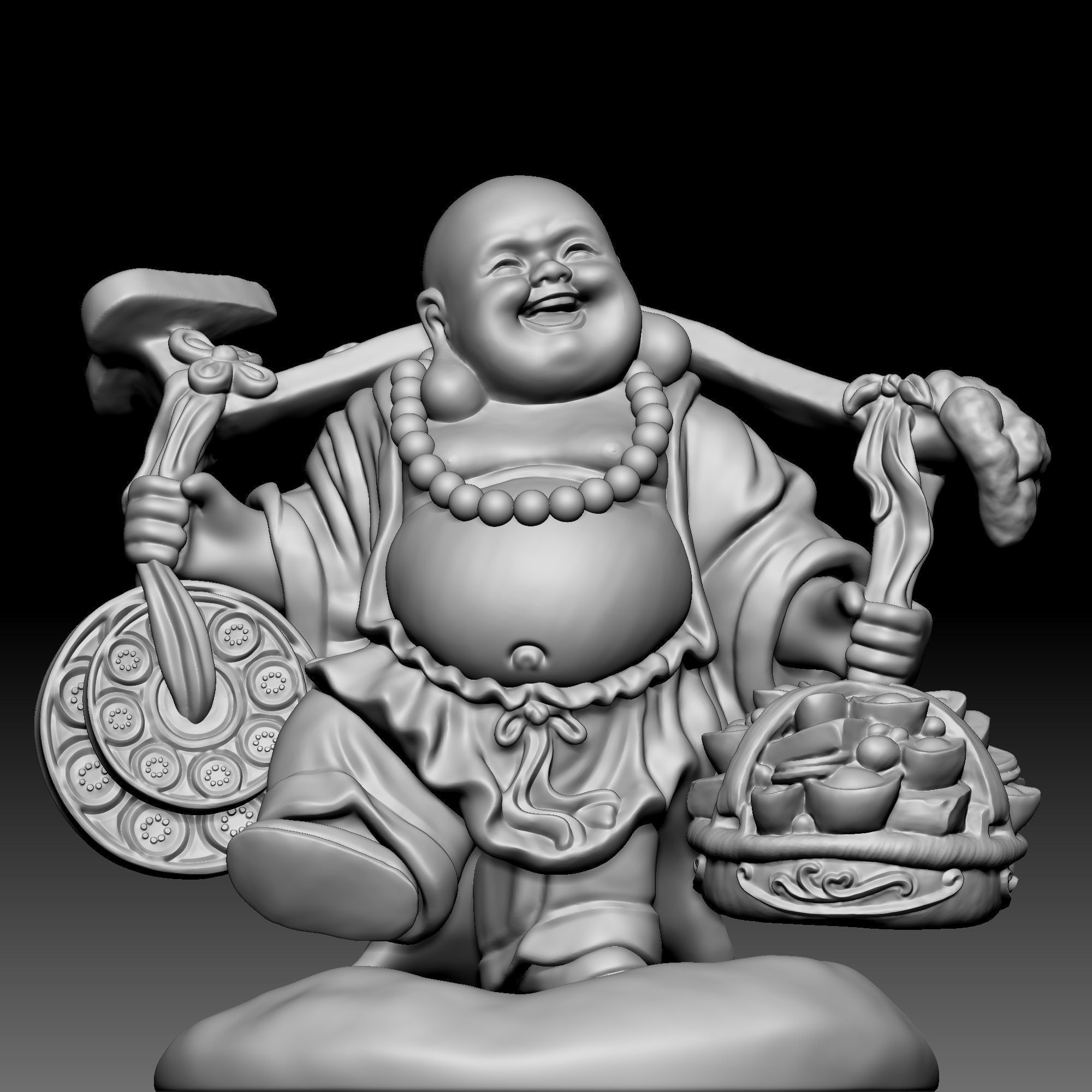 God of wealth 060 3D print model_1