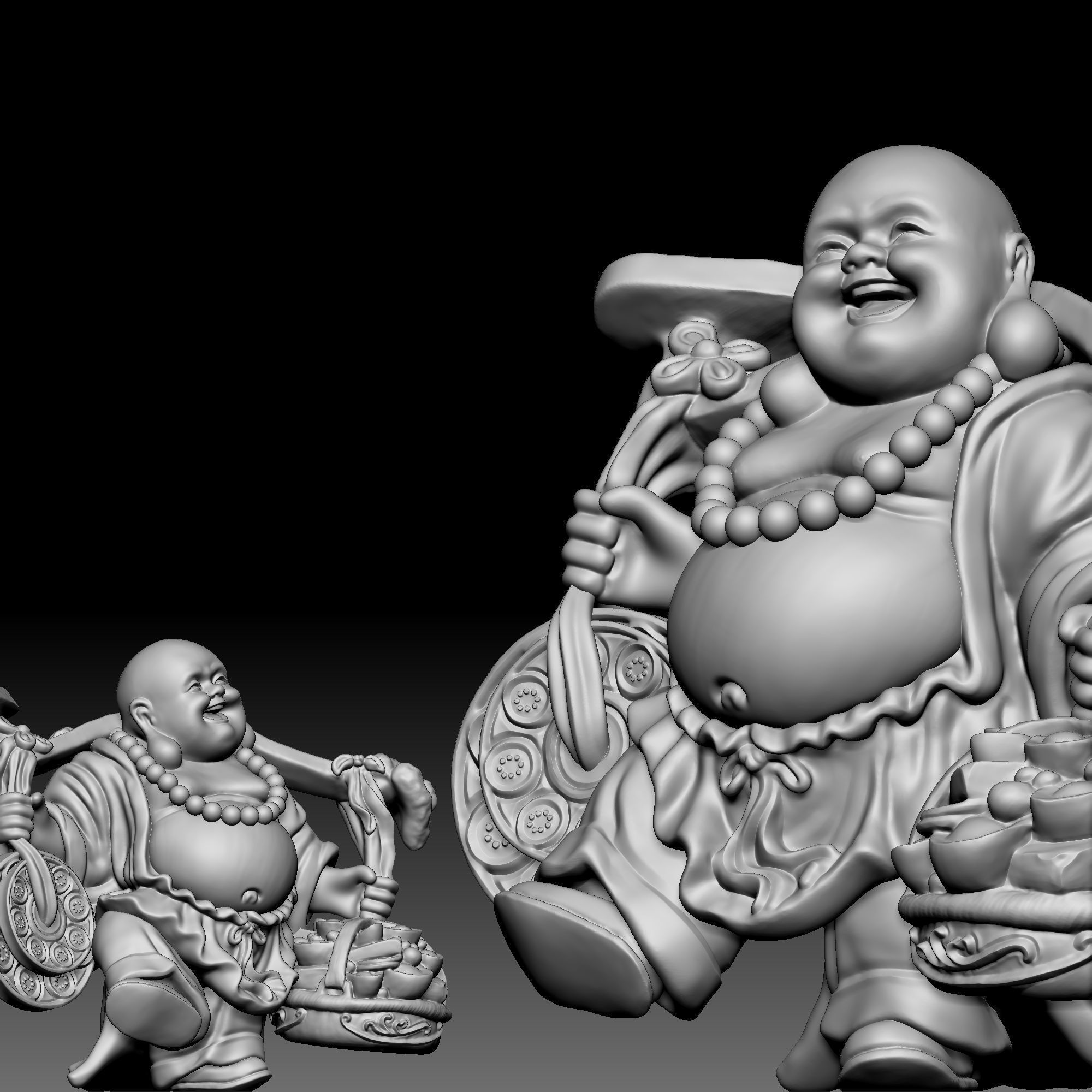 God of wealth 060 3D print model_3