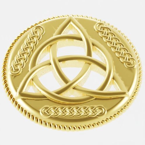 Flower button Free 3D model_2