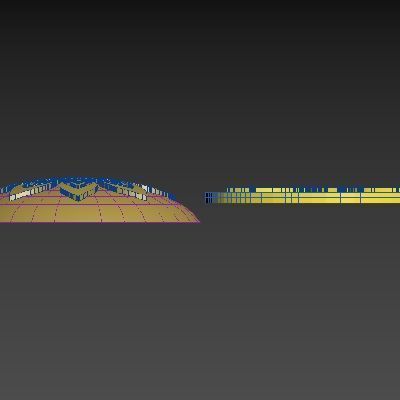 Flower button Free 3D model_4