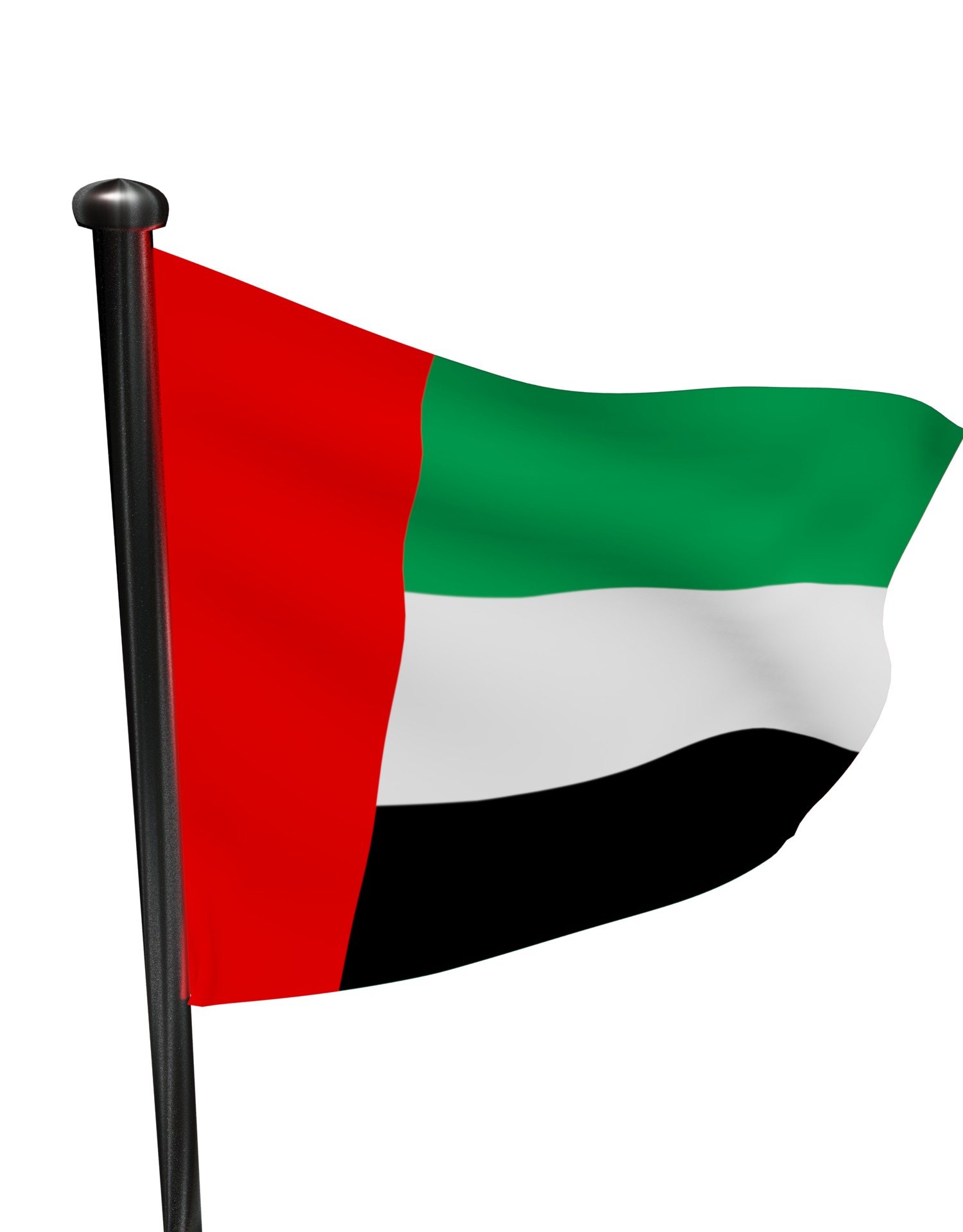 United Arab Emirates UAE flag 3D model_18
