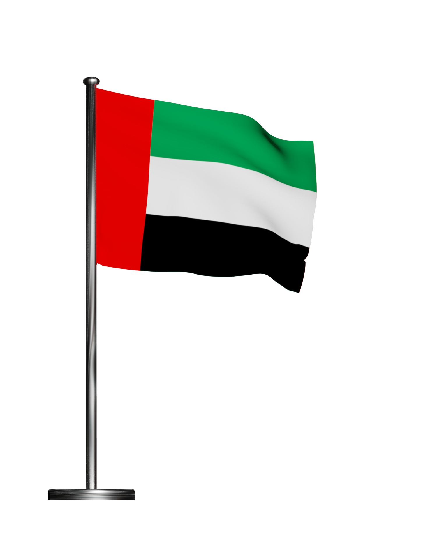 United Arab Emirates UAE flag 3D model_9