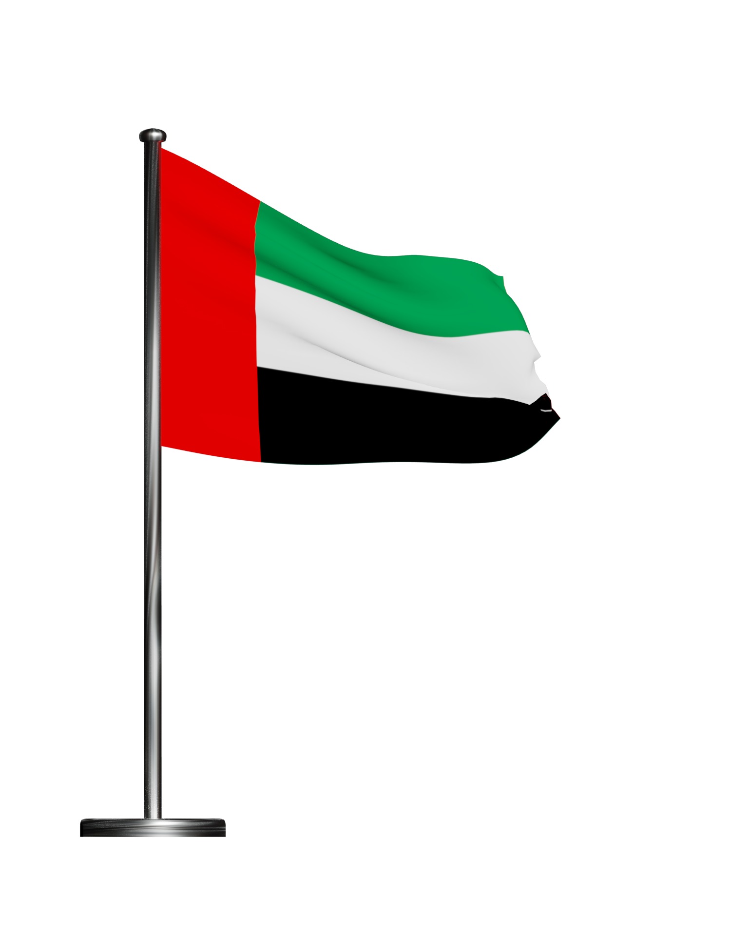 United Arab Emirates UAE flag 3D model_5