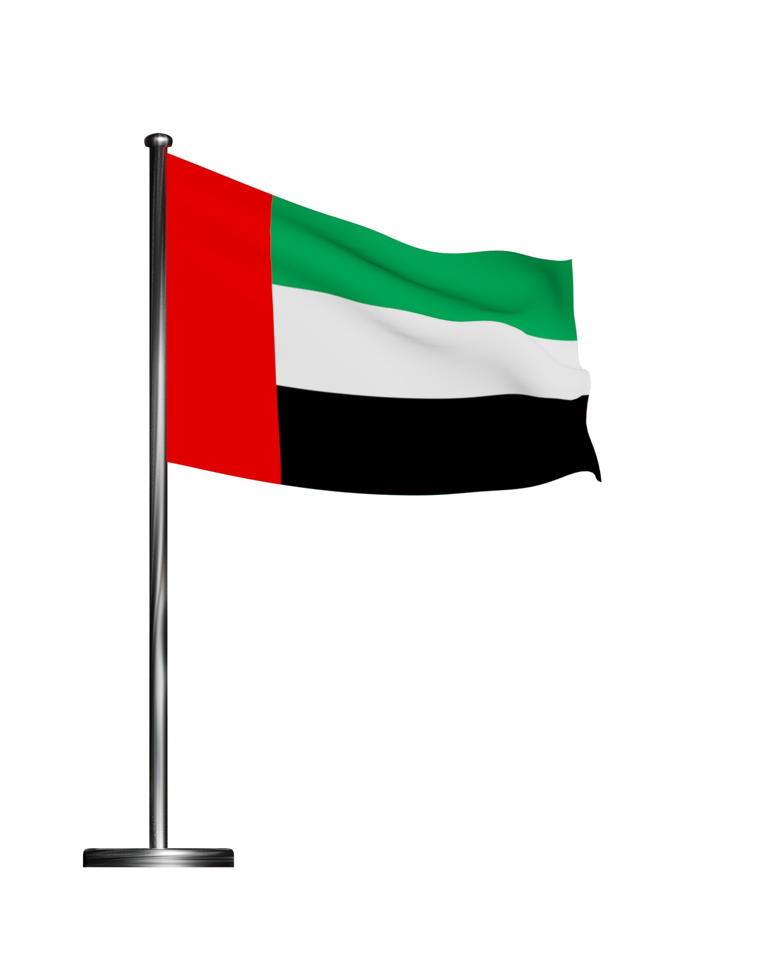 United Arab Emirates UAE flag 3D model_21