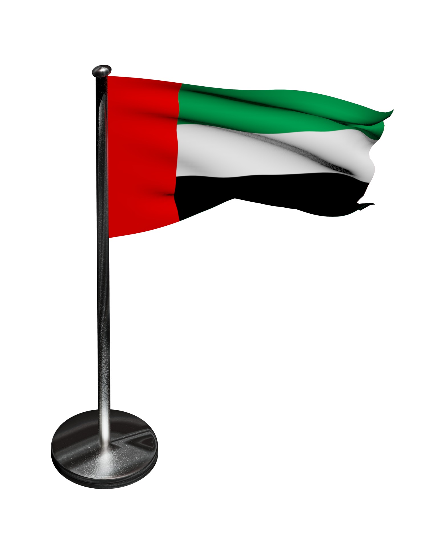 United Arab Emirates UAE flag 3D model_19