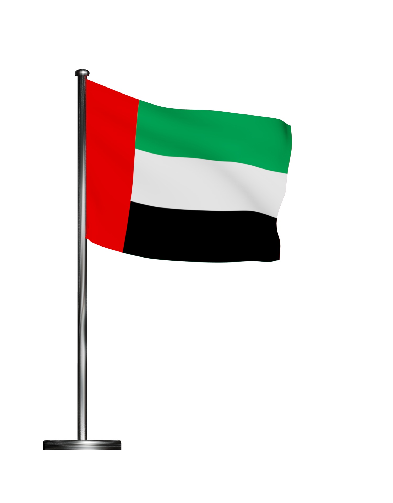 United Arab Emirates UAE flag 3D model_17