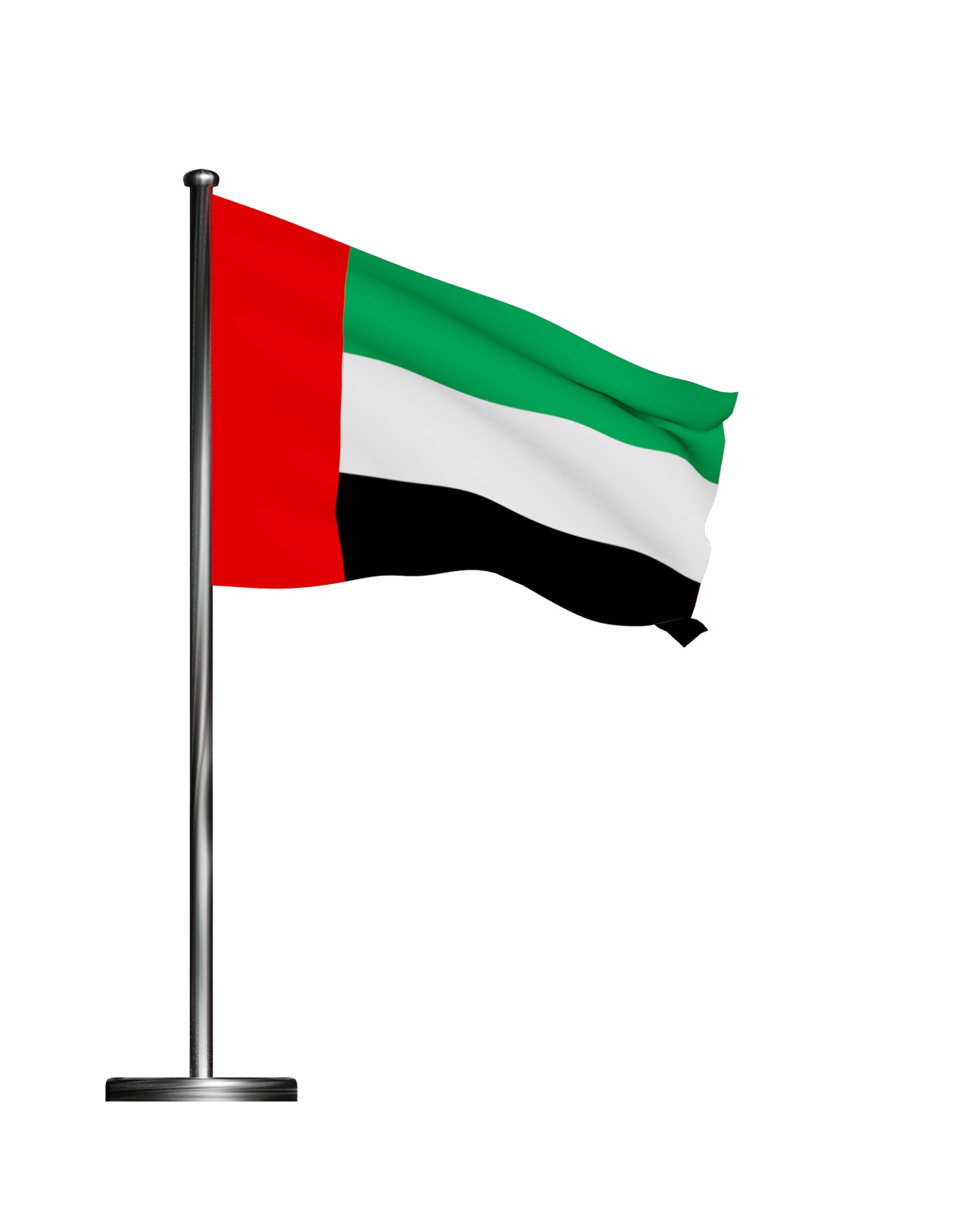 United Arab Emirates UAE flag 3D model_20