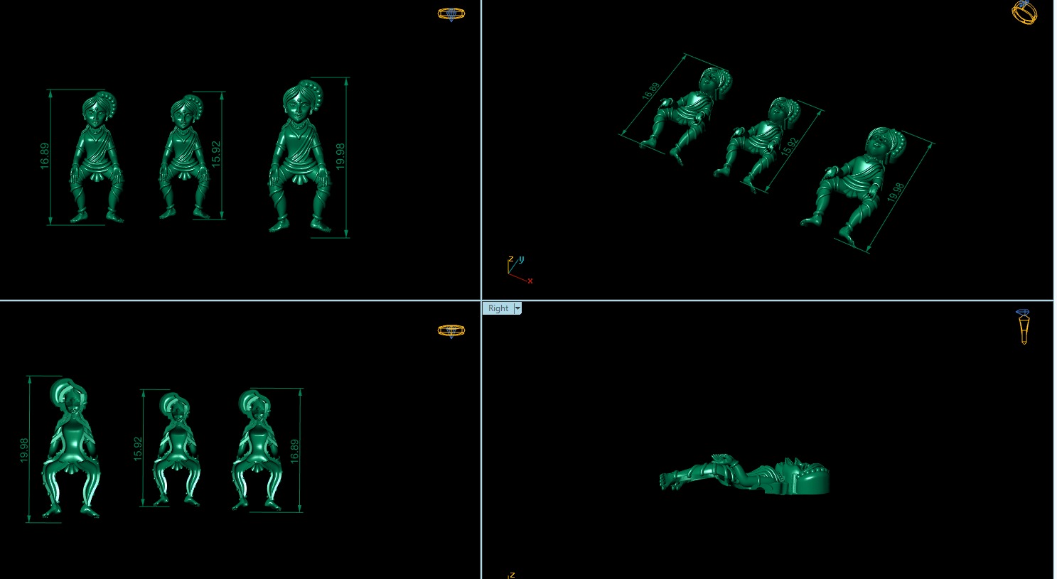 30 high-quality STL files of mixed jewelry designs 3D print model_3