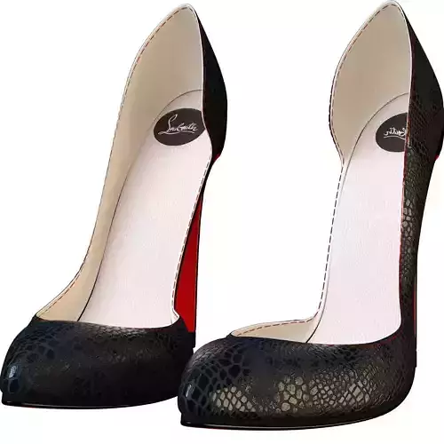 Black Crocodile Heels