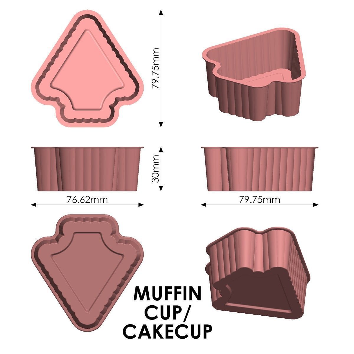 Muffin Cup 3D print model_3